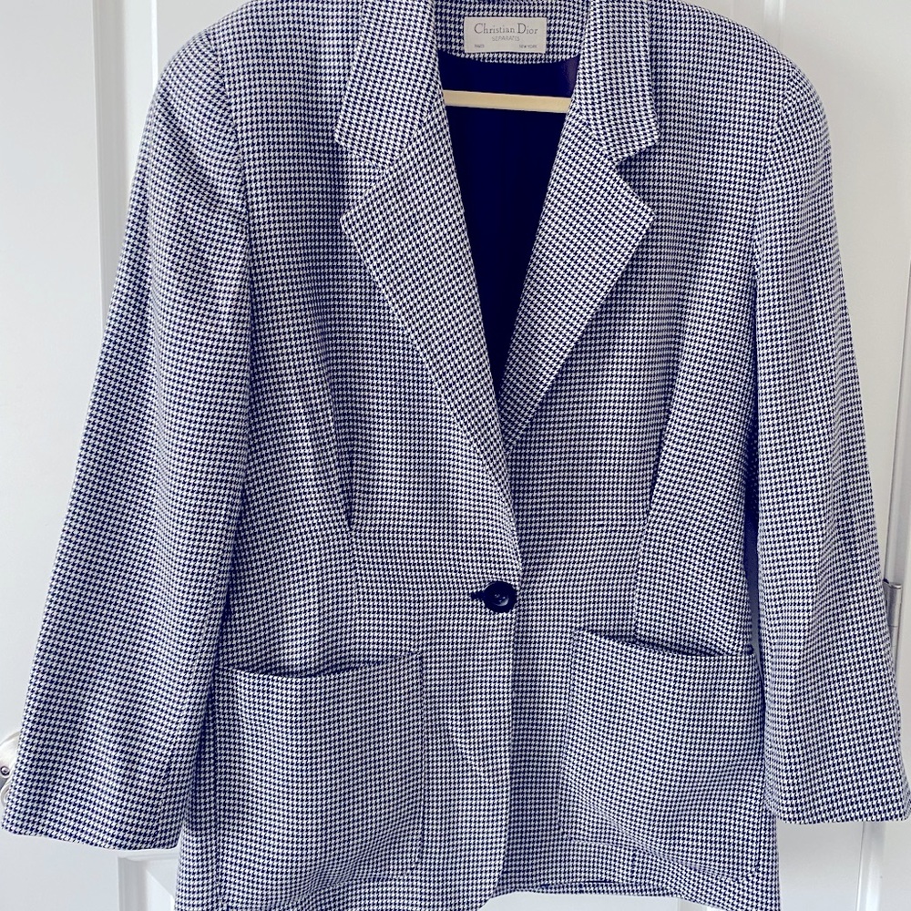 Vintage Dior Houndstooth Blazer